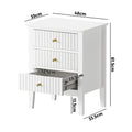 Oikiture Bedside Table - 3-Drawers