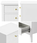 Oikiture Bedside Table - 3-Drawers