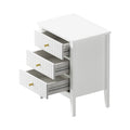 Oikiture Bedside Table 3 Drawers