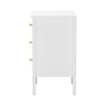 Oikiture Bedside Table 3 Drawers