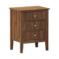 Oikiture Bedside Table 3 Drawers