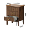 Oikiture Bedside Table - 3-Drawers