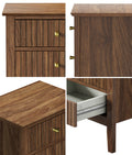 Oikiture Bedside Table - 3-Drawers