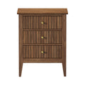 Oikiture Bedside Table 3 Drawers