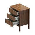 Oikiture Bedside Table 3 Drawers