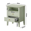 Oikiture Bedside Table - 2-Drawer - Storage
