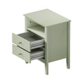 Oikiture Bedside Table - 2-Drawer - Storage