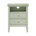 Oikiture Bedside Table - 2-Drawer - Storage