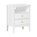 Oikiture Bedside Table - 2-Drawer - Storage