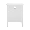 Oikiture Bedside Storage Table - 2-Drawer - White