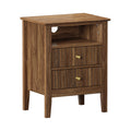 Oikiture Bedside Table - 2-Drawer - Storage