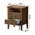 Oikiture Bedside Table - 2-Drawer - Storage