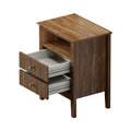Oikiture Bedside Table - 2-Drawer - Storage