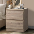 Oikiture Bedside Storage Table - 2-Drawer - Puri - Natural