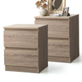 Oikiture Bedside Storage Table - 2-Drawer - Puri - Natural