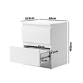 Oikiture Bedside Table - 2-Drawer - Storage - Puri