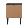 Oikiture Bedside Table - Black - 2-Drawer - Puti