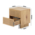 Oikiture Bedside Table - 2-Drawers