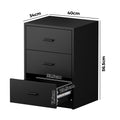 Oikiture Bedside Table - 3-Drawer - Storage - Sunne