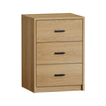 Oikiture Bedside Table - 3-Drawer - Storage - Sunne