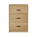 Oikiture Bedside Table - 3-Drawer - Storage - Sunne