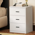 Oikiture Bedside Table - 3-Drawer - Sunne - White