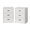 Oikiture Bedside Table - 3-Drawer - Storage - Sunne