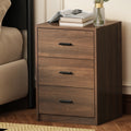Oikiture Bedside Table - 3-Drawer - Sunne - Brown