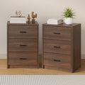 Oikiture Bedside Table - 3-Drawer - Sunne - Brown