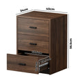 Oikiture Bedside Table - 3-Drawer - Storage - Sunne