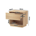 Oikiture Bedside Table - 1-Drawer