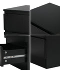Oikiture Bedside Table - 3-Drawer - Storage