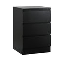 Oikiture Bedside Table - 3-Drawer - Storage
