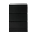Oikiture Bedside Table - 3-Drawer - Storage