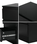 Oikiture Bedside Table - 3-Drawer - Storage