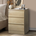 Oikiture Bedside Table - 3-Drawer - Natural