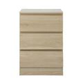 Oikiture Bedside Table - 3-Drawer - Natural