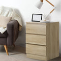 Oikiture Bedside Table - 3-Drawer - Natural