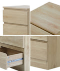 Oikiture Bedside Table - 3-Drawer - Storage
