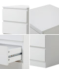 Oikiture Bedside Table - 3-Drawer - Storage