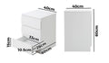 Oikiture Bedside Table - 3-Drawer - Storage