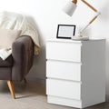 Oikiture Bedside Table - 3-Drawer - Storage