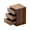 Oikiture Bedside Table - 3-Drawer - Storage