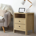 Oikiture Bedside Table - 2-Drawers