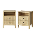 Oikiture 2-Drawer Bedside Table - Set of 2