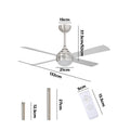 Vevare 52" Ceiling Fan with Light 4-Blade AC Motor Remote Silver - product image 4