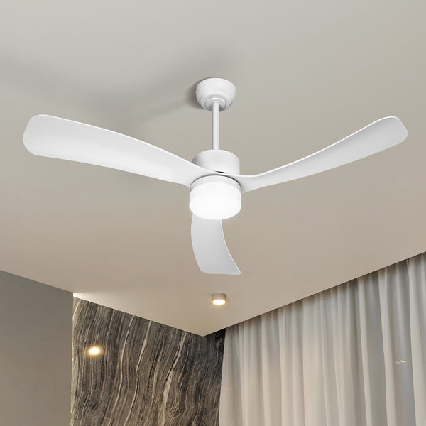 Vevare 52" Ceiling Fan LED Light DC Motor 5-Speed Remote White