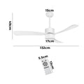 Vevare 52" Ceiling Fan LED Light DC Motor 5-Speed Remote White - product image 4