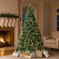 Tinseltown LED Christmas Tree Xmas Trees Decor Green with Ornaments - 7FT