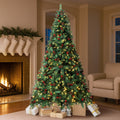Tinseltown LED Christmas Tree Xmas Trees Decor Green with Ornaments - 8FT